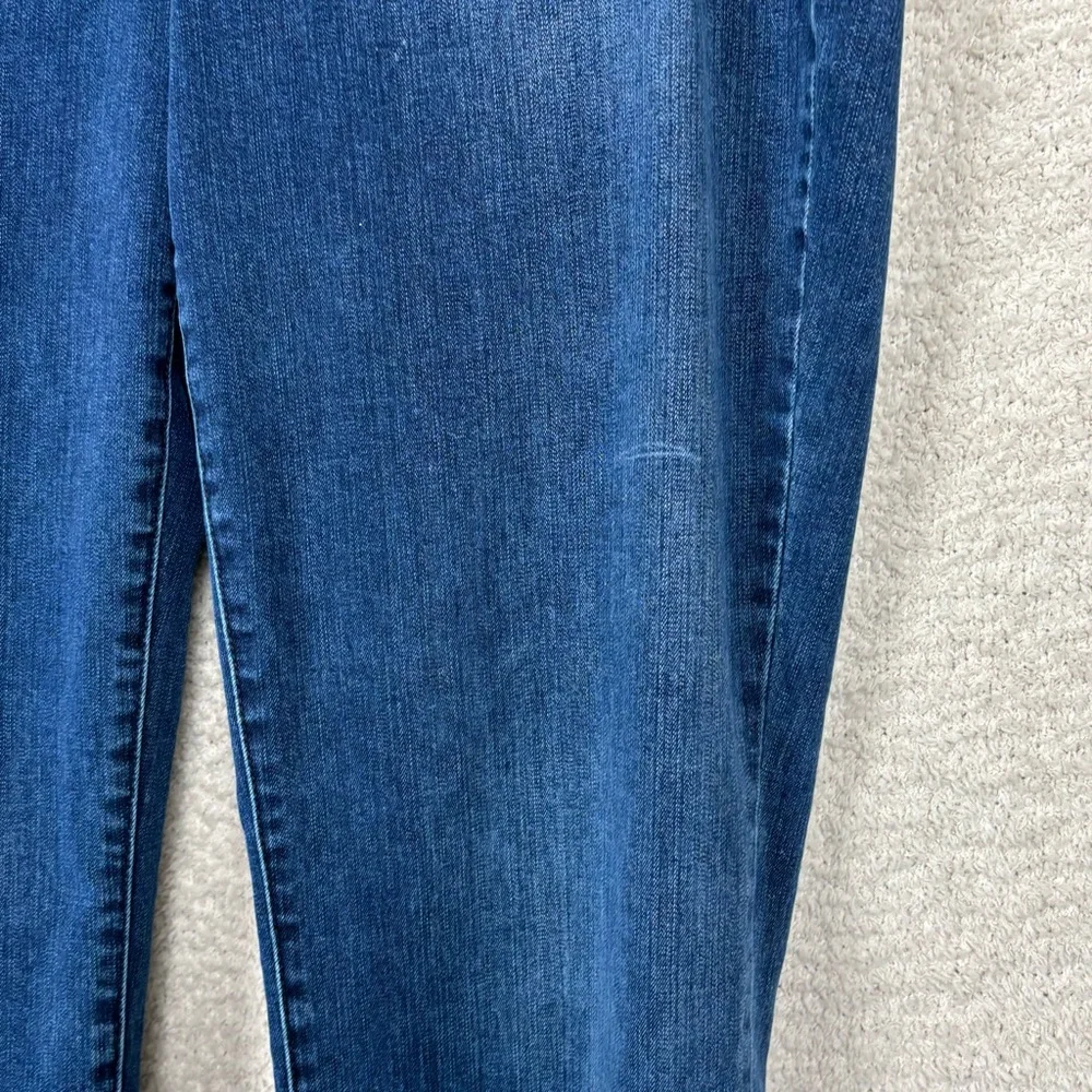 Chico's Jeans Womens 2.5 (14) Blue So Slimming Girlfriend Raw Hem Slim‎ Straight